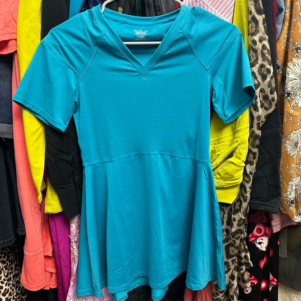 Copper Life by Tommie Copper Aline Shoulder Support Fit & Flare Shirt Medium - Picture 2 of 5